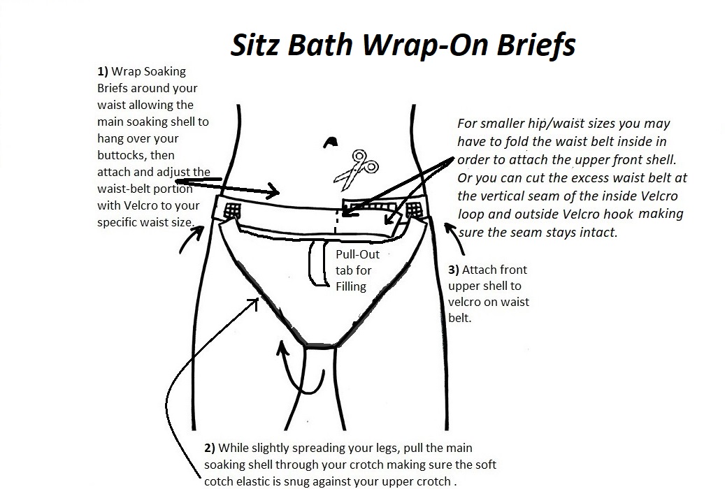 Sitz Bath Shower Shorts and Briefs - Soak in the Shower - Sitz BathWear